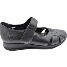 Çiğdem Kundura Comfywind | Kadın Ortopedik  Deri Günlük Ayakkabı - Siyah - 39