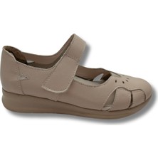 Çiğdem Kundura Dorothea  Deri Kadın Ortopedik Ayakkabı - Dorothea - Krem - 39