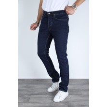 Erkek Regular Kalıp Rahat Kesim Şık Koyu Jeans