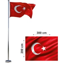 Türk Bayrağı 200X300 cm Alpaka Kumaş