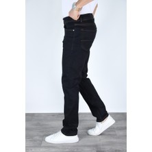 Erkek Regular Fit Rahat Kesim Denim Zift Mavi Jeans
