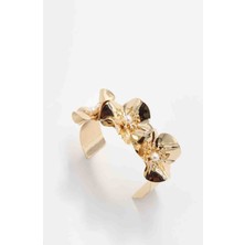 Shesra 3 Lü Çiçek Model Inci Taş Kelepçe