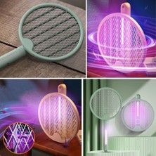 Miracle Omni® Tenis Raketi Tipi Masaüstü Olabilen Gece Lambalı Sinek Kovucu,öldürücü Raket