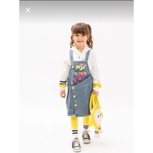 Milays Kids Sealy Sarı Çanta Kot Jile Takım