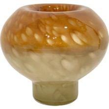 Noa Mermer Desen Cam Vazo Küçük