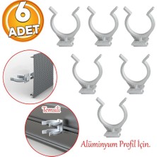 Alüminyum Baza Klipsi Mutfak Dolap Tezgah Alt Kısım Kapatma Klips Mobilya Ayak Tutucu Toka 6 Adet