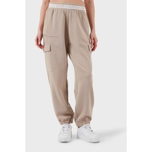 Ea7 Regular Fit Normal Bel Ribanalı Paça Logolu Jogger Pantolon Bayan Pantolon 7W000282 AF12501 U6155