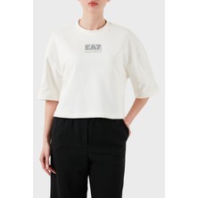 Ea7 Pamuk Karışımlı Regular Fit Bisiklet Yaka Logolu T Shirt Bayan T Shirt 7W000177 AF12473 U0005