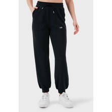 Ea7 Streç Modal Karışımlı Relaxed Fit Yüksek Bel Ribanalı Paça Jogger Pantolon Bayan Pantolon 7W000193 AF12643 UC001