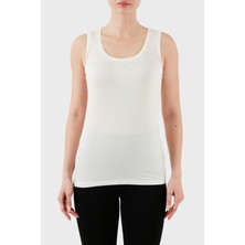 Emporio Armani Pamuklu Slim Fit Yuvarlak Yaka Logolu Top Bayan Top EW000407 AF10889 U1131