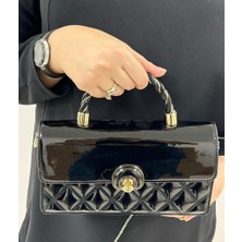 Krıste Bell 26463 Rugan Siyah Kadın Çanta