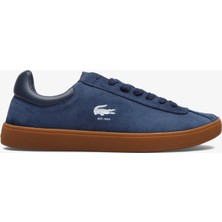 Lacoste Baseshot Erkek Sneaker 749SMA0133T Gu1 Düz Taban Süet Malzeme ile Lacivert Renk