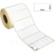Ofis Turka Termal Barkod Etiketi 40X20MM Yanyana 5 Li Bitişik (5000 Li)