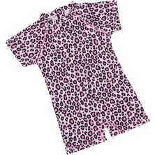 Bebek Çocuk +40UV Korumalı Mayo Leopar Pembe