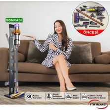 Fth Ticaret - Dyson Gen5 Detect Uyumlu Dikey Süpürge Standı Dyson V15 - V12 - V11 - V10 - V8 Modellere Uyumlu