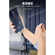 Maxup Xiaomi - Samsung Uyumlu Type-C 3.5mm Kulaklık Çevirici Şarj Dönüştürücü Örgü Kablo