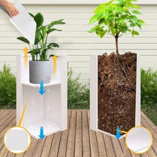 Terraguard Demonte Dikey Metal Saksı - 70X32X32CM Paslanmaz
