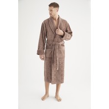 Jakarlı %100 Cotton Erkek Bornozu