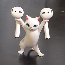 Kedi Kalem Tutucu, Kulaklık Tutucu Stand, Masaüstü Kalemlik, Kedi Figür