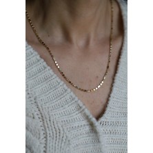 Yenigün Kuyumculuk 14 Ayar Altın Dikdörtgen ve Küp Dizisi Zincir