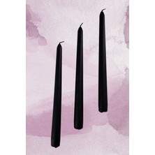 Süper 3'lü Şamdan Mum Parlak Mum Metalik Kaplama Gövde Uzun Çubuk Konik Mum