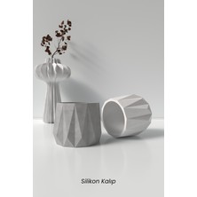 Geometrik Beton Saksı ve Mumluk Silikon Kalıp K7 - Dekoratif  Beton Mumluk Kalıbı