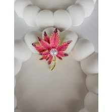 Leyya Jewelry Incili Yaprak Broş