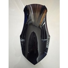 Motocam Küba Chia 125 Siperlik Ön Cam 2023-2025 Model 65CM Siyah Renkli 4mm Orta Boylu Cam