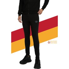 Galatasaray Orijinal Lisanslı Umbro Dar Paça Siyah Eşofman Altı