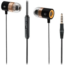Lecoo EH103 3.5mm Jacklı Kablolu Kulak Içi Mikrofonlu Siyah Kulaklık
