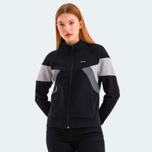 Slazenger Vıctory Kadın Düz Desenli Sweatshirt Siyah Renk ile Spor Tarzınızı Tamamlayın