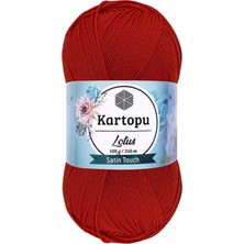 Kartopu 1 Adet Lotus Bikini Büstiyer Bluz Örgü İpi  K101 Nar Çiçeği