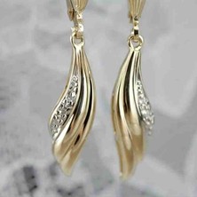 Jade'm Gold Paslanmaz Çelik Kelebek Kanadı Gold Küpe