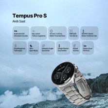 Ttec Tempus Pro S 45MM Amoled Ekranlı Yuvarlak Metal Kasa 2SW08