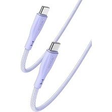 Yesido 1.2m 60W Type-C To Type-C Pd Hızlı Şarj Kablosu - Mor