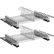 Songmics CRI006-20 Metal Kıyafet/pantolon Askısı, Pantolon, Çoraplar Etekler , 40 x 10,5 cm (Ek