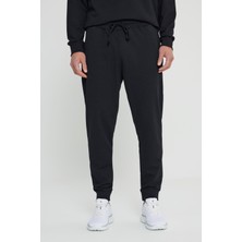 Altınyıldız Classics Erkek Siyah Standart Fit Normal Kesim 2 İplik Cepli Rahat Recycle Pamuklu Jogger Eşofman Altı