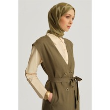 Armine Leopar Biyeli Keten Takım 25Y6018 Haki