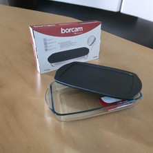 Luxury 59006 Paşabahçe Borcam Fırın Tepsi Siyah Kapaklı 1950 cc 1 Adet