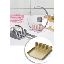 Luxury Tezgah Üstü Kaşıklık ve Tencere Kapak Tutucu -Kirli Kaşıklık Kepçe Altlığı Tencere Kapak Standı 1 Adet