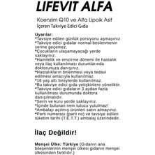 Lifevit Alfa 30 Tablet - Alfa Lipoik Asit Koenzim Q10 - 1 Şişe=30 Günlük Doz