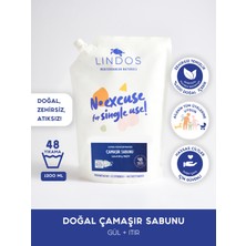 Lindos - Bitkisel Gül Itır Kokulu Çamaşır Sabunu  Doğal Renkli Beyazlar Için Sıvı Deterjan 1,2 L