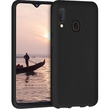 Piyasa Sepeti Samsung Galaxy A30 İnce Mat Silikon Kılıf Siyah
