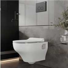 Ness Kanalsız Açık Montaj Asma Klozet NS322, Ness Duroplast Yavaş Kapak