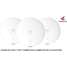 Huaweı Ekıt AP361 1 Port 1775MBPS 5ghz 2x2 Mımo Poe Wıfı 6 Access Poınt