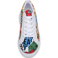 Kadın Vegan Deri Çok Renkli Sneakers - Creative Mess Tasarım