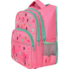 Waddell Lisanslı Flamingo Desenli Ilköğretim Okul Sırt Çantası & Beslenme Çantası