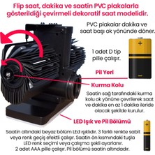 Upway Retro Modern Tarz LED Işıklı Dekoratif Lüks Hediyelik Çevirmeli Flip Masa Konsol Saati