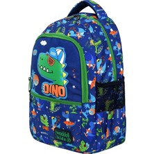 Waddell Lisanslı Dino Desenli Ilkokul Çantası & Beslenme Çantası