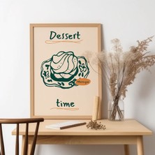 Art-Ahşap Çerçeveli "dessert Time" Tablo